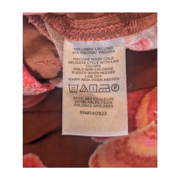 LOFT Boho Floral Linen Blend Wide-Leg Pants | Retro 70s Style Statement *SZM - Picture 10 of 11